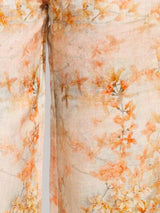 Belladonna Orange Flowers Pants Linen | Balaquin