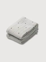 Lewis Muslin Cloth - 2 Pack Classic Dot Dumbo Grey | LIEWOOD