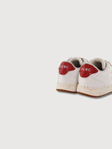 Evergreen White Red Apple Vegan Leather Shoes | Acbc
