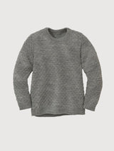 Pullover Aran Grey Merino Wool | Disana