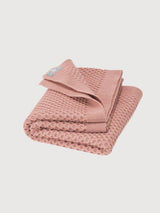 Blanket WabenStrickdecke Rosé in Merino Wool | Disana
