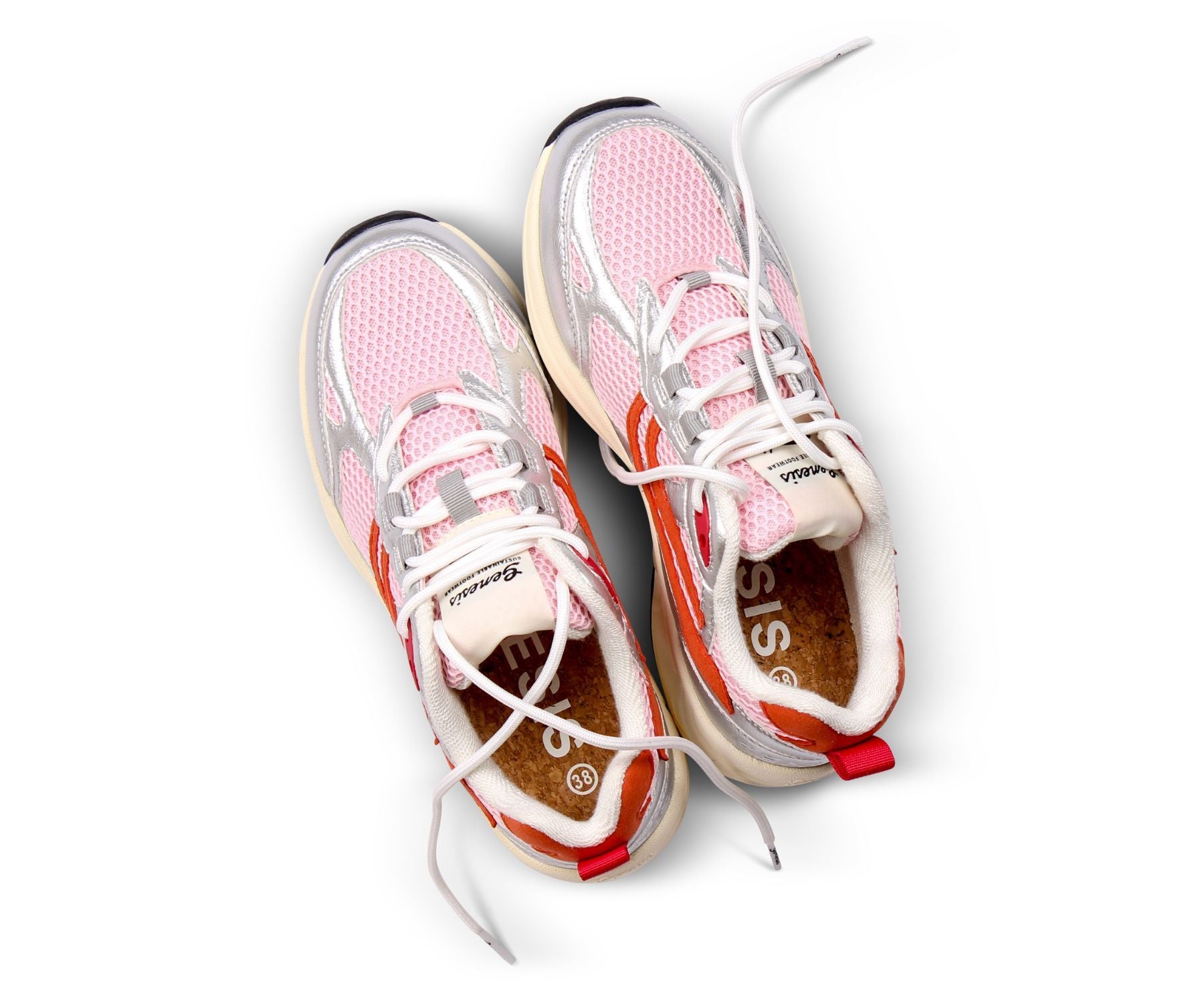 Sneaker Eco 99 Silber/Orange/Blau | Genesis