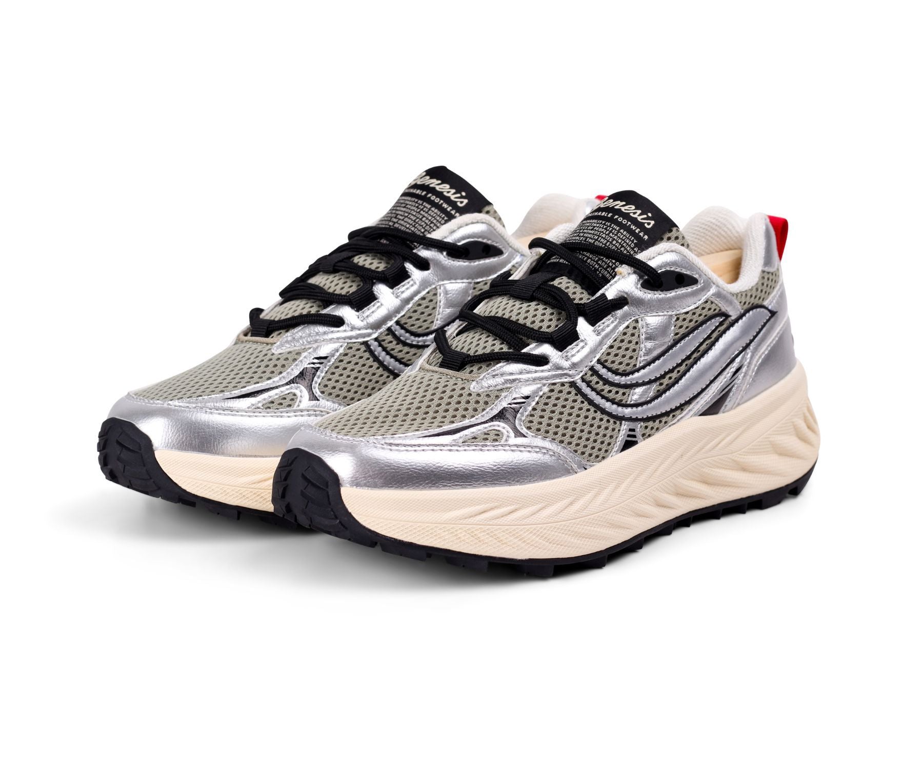 Sneaker Eco 99 Bulky Silver/L.Olive | Genesis