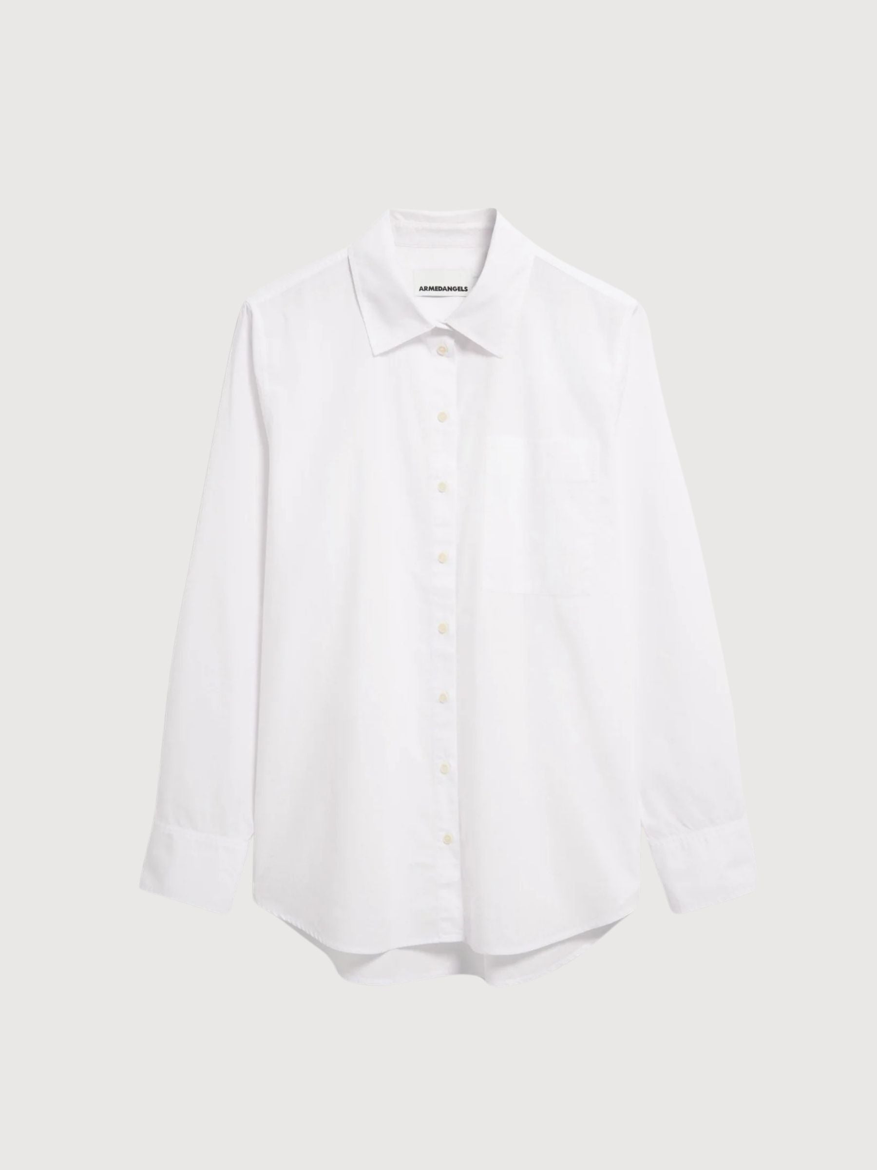 Shirt Loose Poplin White | Armedangels
