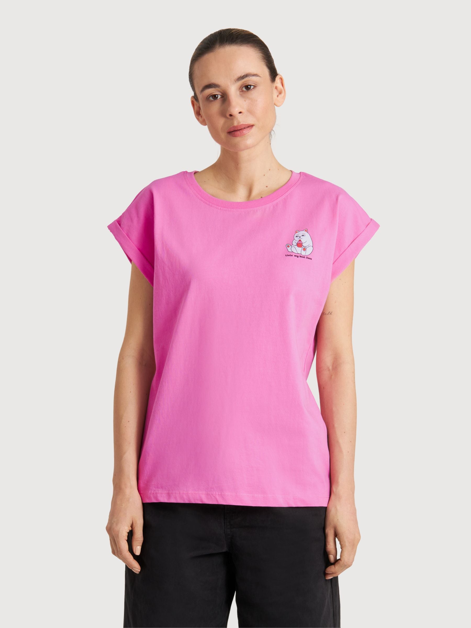 T-shirt Visby Best Lives Moonlite Pink | DEDICATED