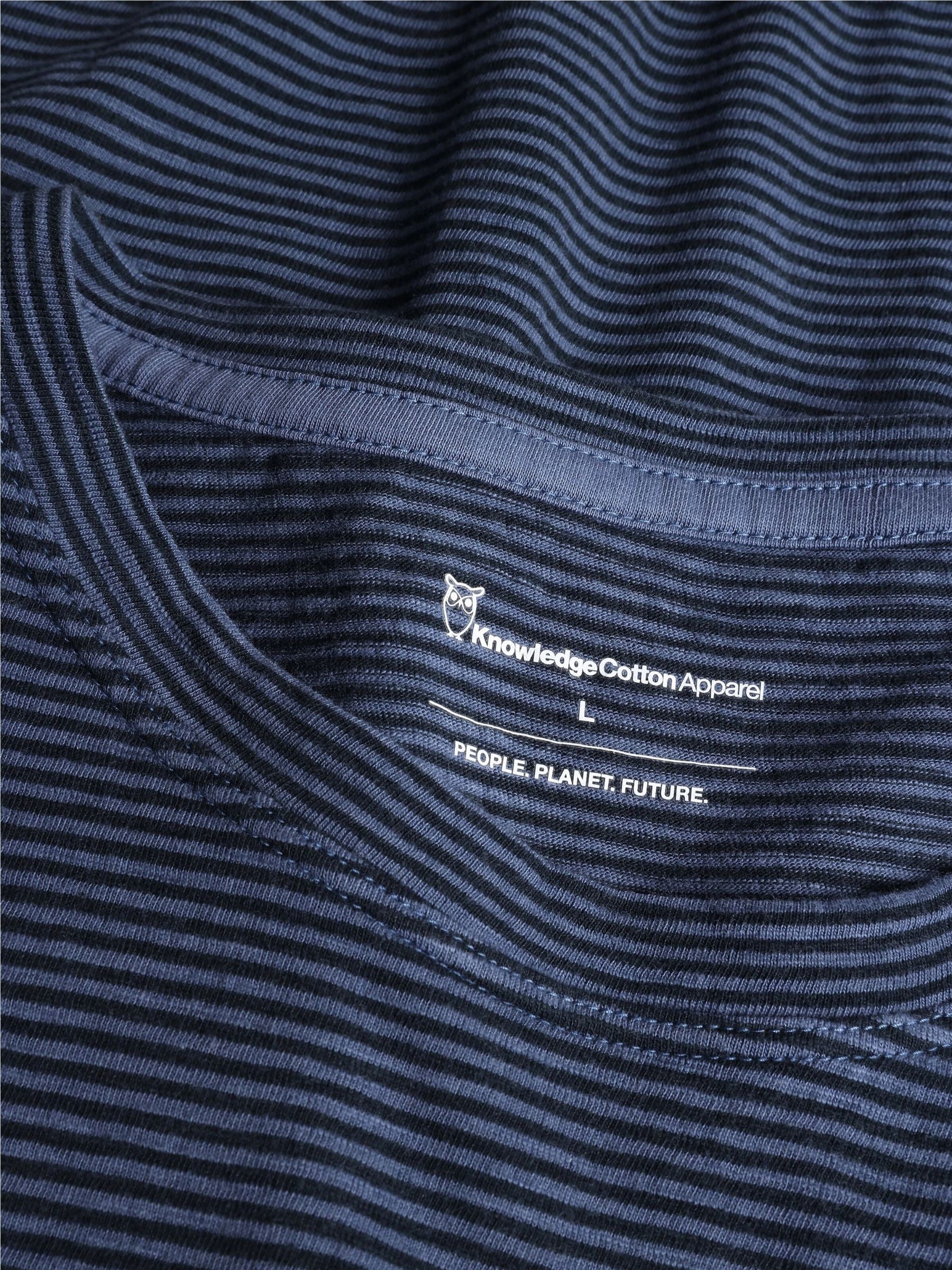 T-Shirt Slub Blue Man | Knowledge Cotton Apparel