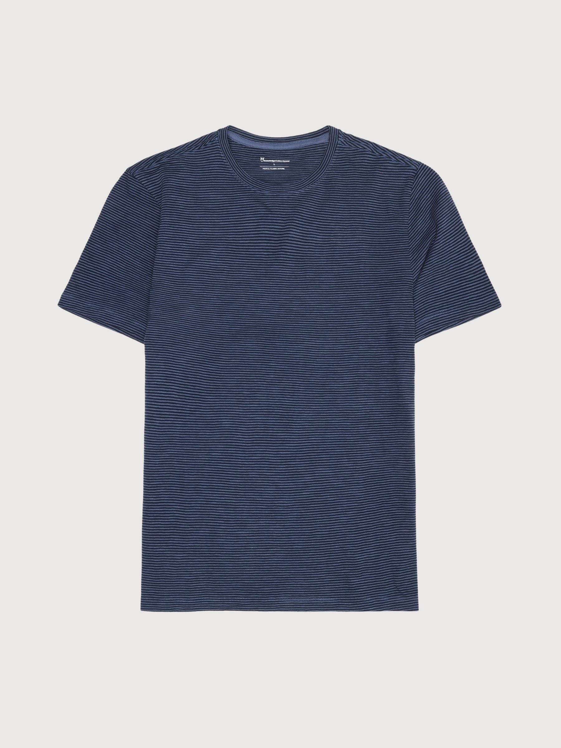 T-Shirt Slub Blue Man | Knowledge Cotton Apparel