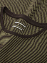 Tshirt Stripe Green Man | Knowledge Cotton apparel