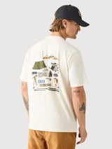 T-Shirt Print White Man | Knowledge Cotton Apparel