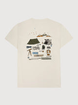 T-Shirt Print White Man | Knowledge Cotton Apparel