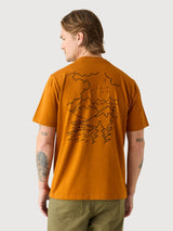 T-Shirt Print Yellow Man | Knowledge Cotton Apparel