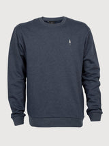 Tree Sweater Unisex Blue Melange Organic Cotton | Nikin
