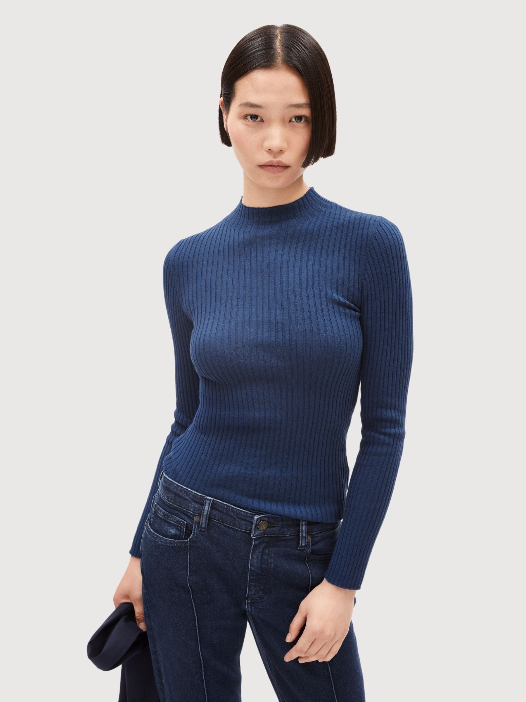 Alaania Pullover Blau Bio Baumwolle Damen | Armedangels