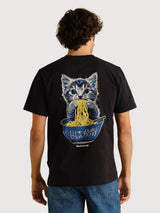 T-shirt Stockholm Cat And Noodles Black
