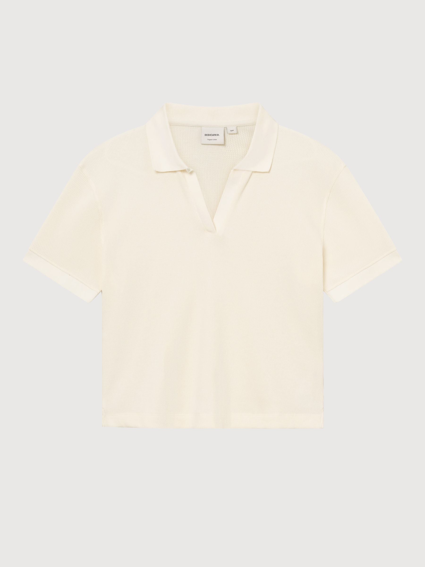T-shirt Nykil in cotone goffrato écru | DEDICATED