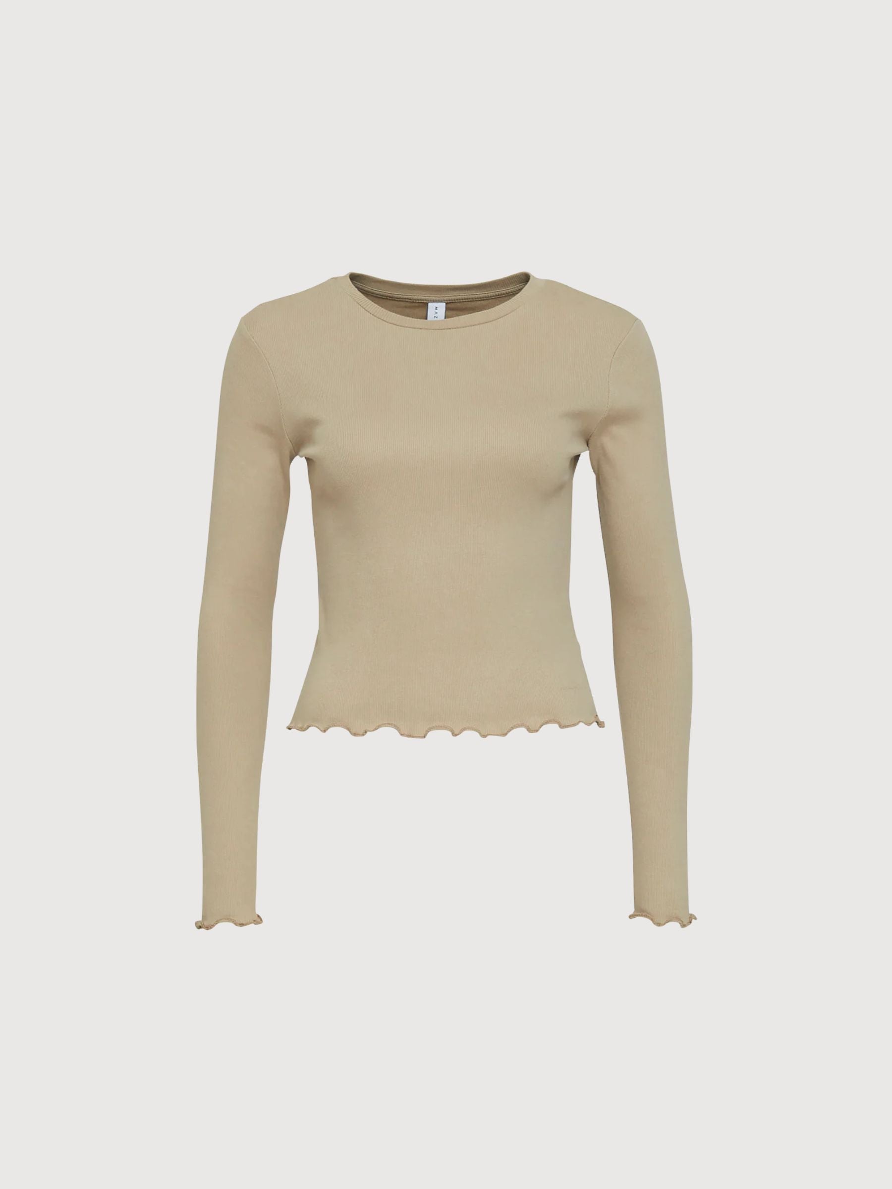 Malbis Langarmige T-shirt Dunkel Beige Damen | Mazine