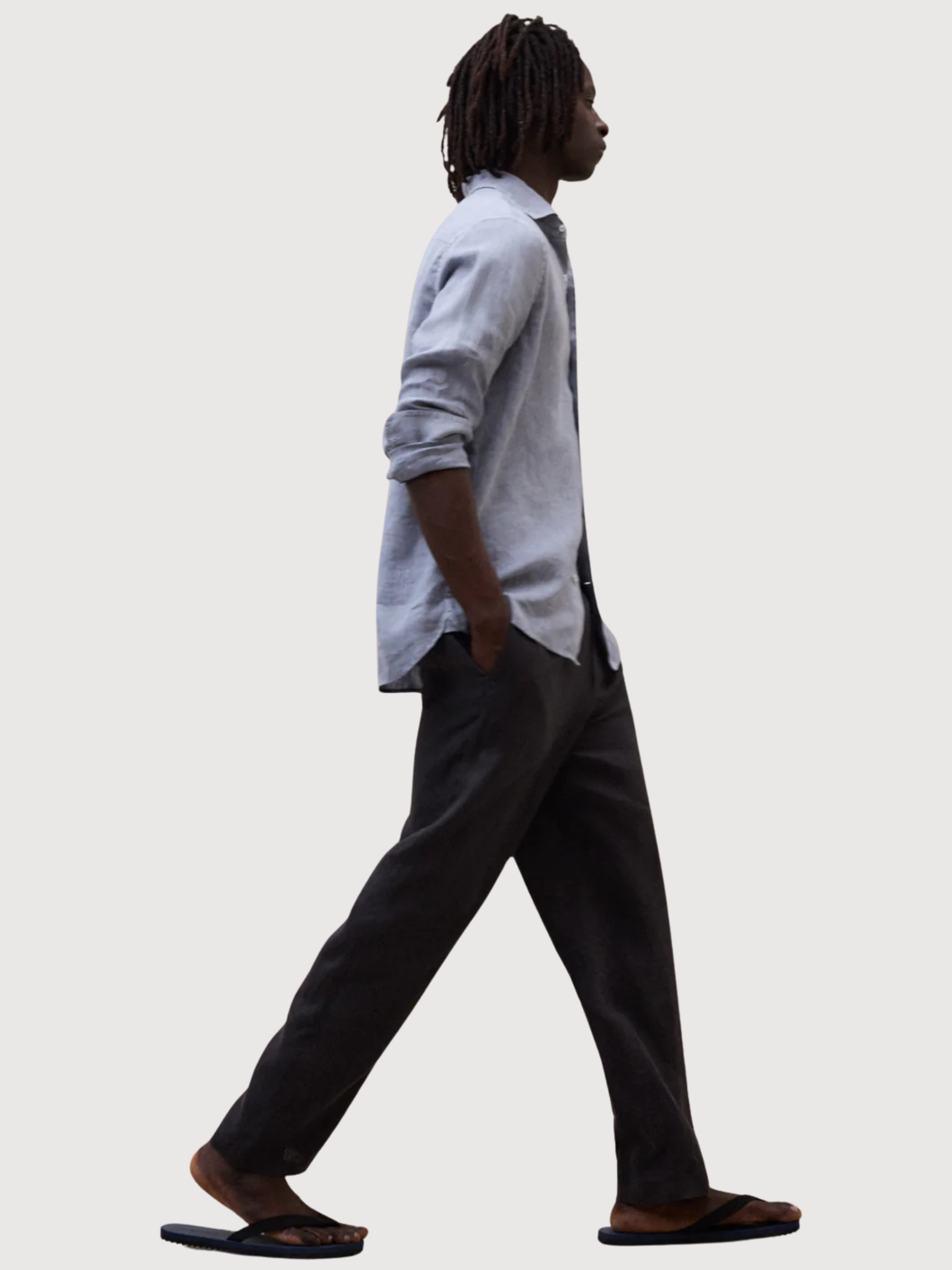 ETHIWIN LINEN PANTS MAN Asphalt | ECOALF