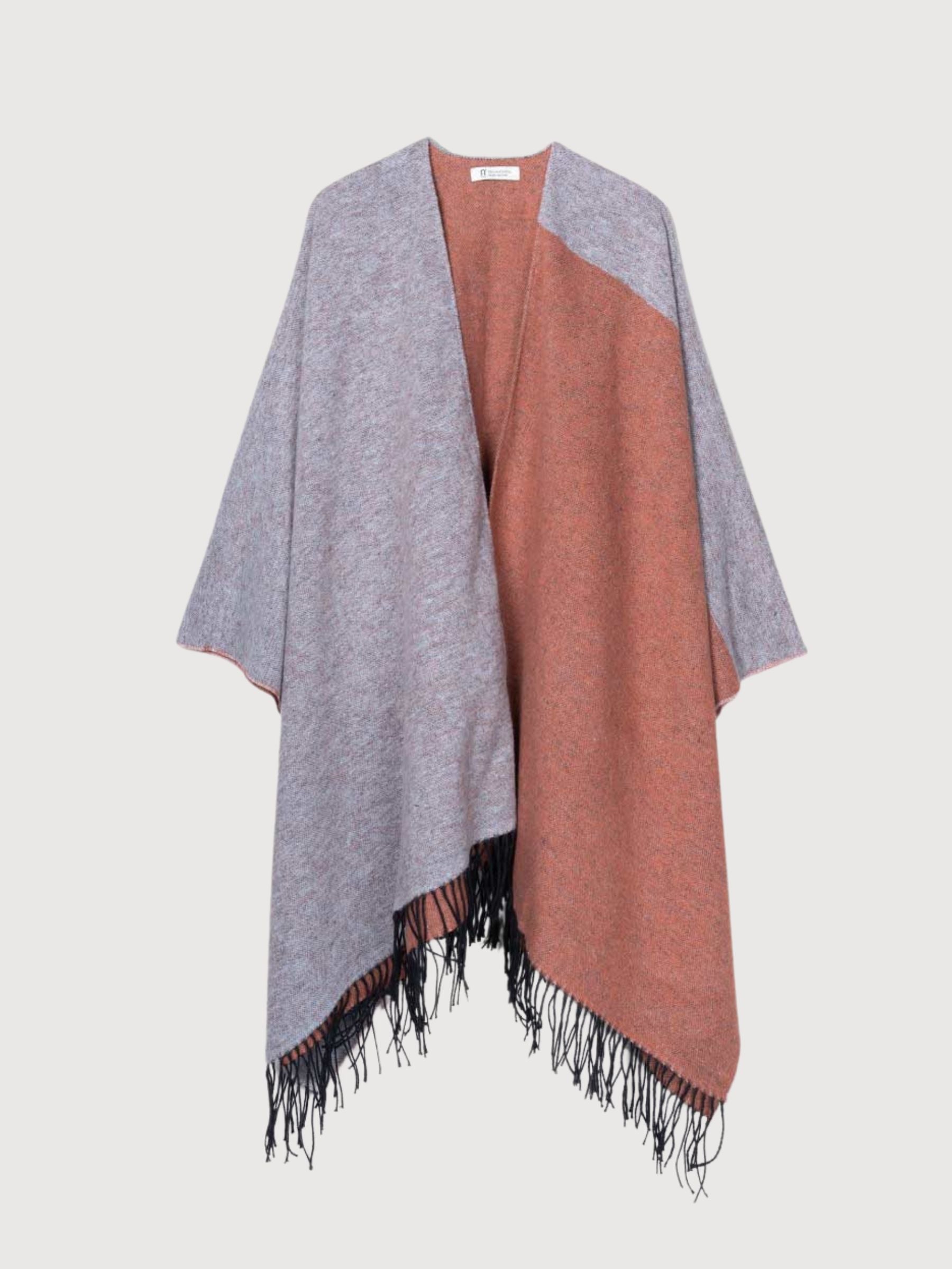 Recycled Cotton Cape Tuco Lilac-Brick Woman | Rifò