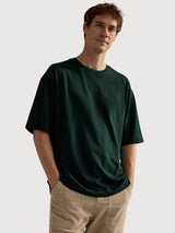 Roydon t-shirt dark green man | TWOTHIRDS
