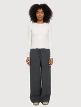 Longsleeve Babylock Hems Woman Offwhite | Mazine
