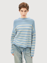 Knit Merinaa Stripes Blue Glow | Armedangels