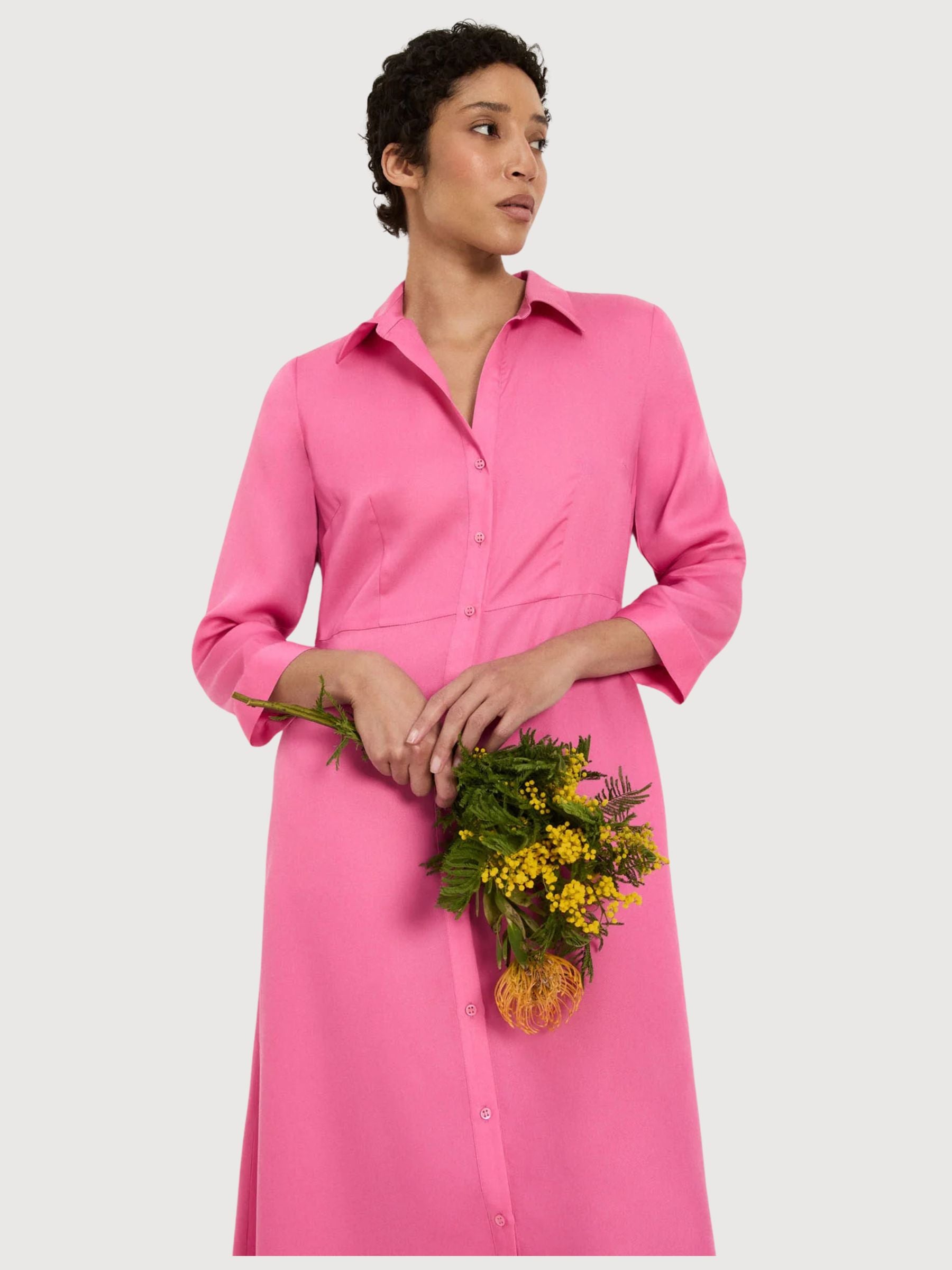 Abito Midi Tencel Bright Orchid | Lanius