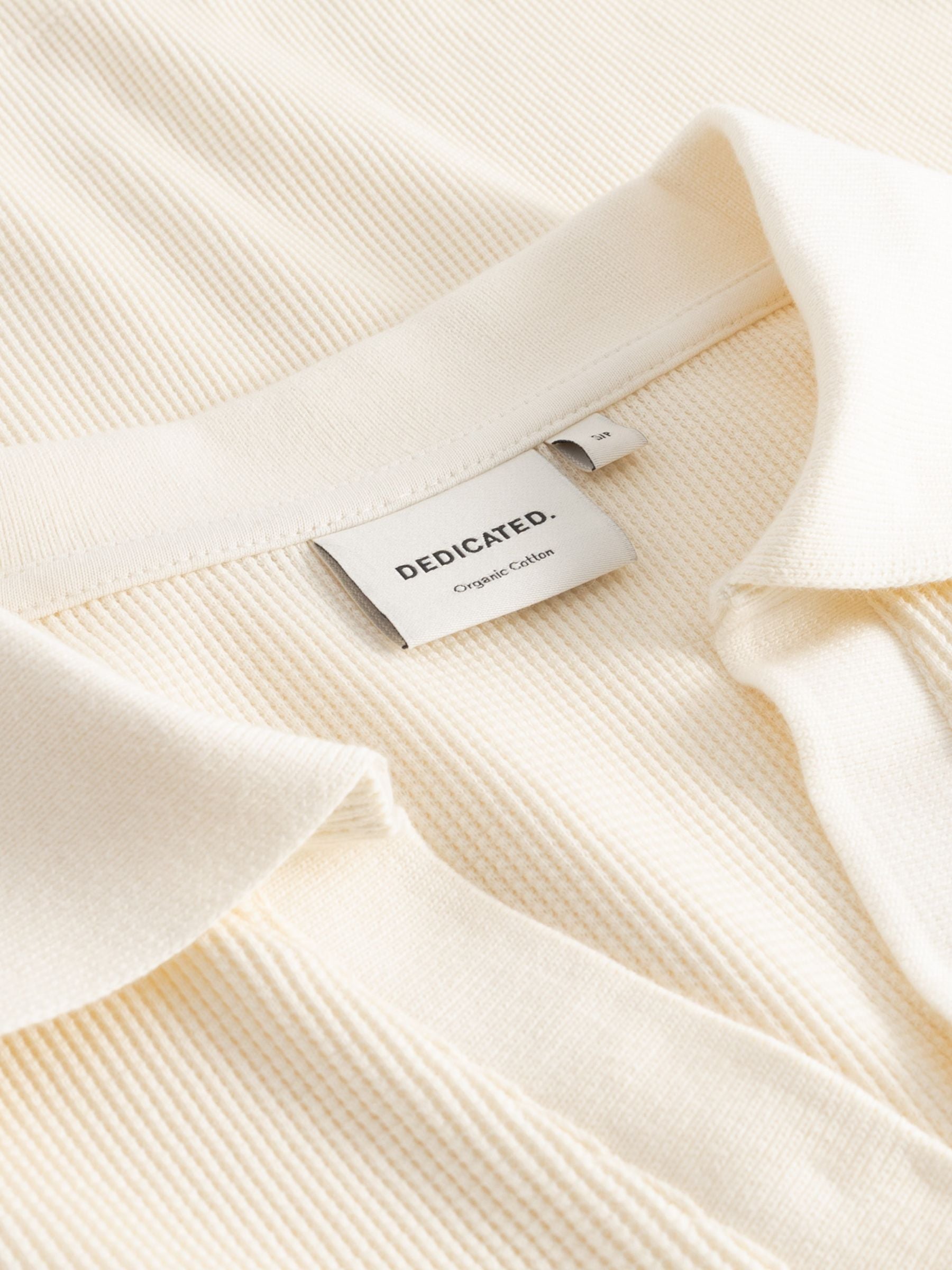 T-shirt Nykil in cotone goffrato écru | DEDICATED