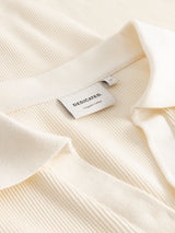 T-shirt Nykil in cotone goffrato écru | DEDICATED