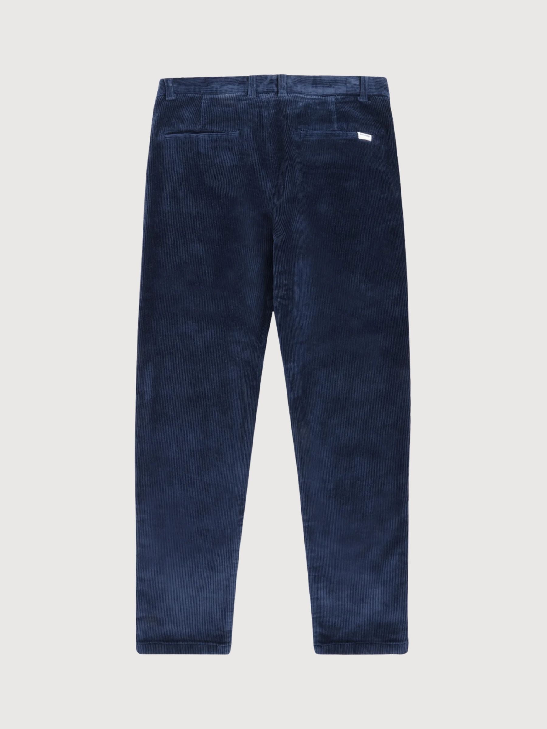 Pantaloni in velluto a coste di cotone Chuck Night Sky | KNOWLEDGE COTTON APPAREL