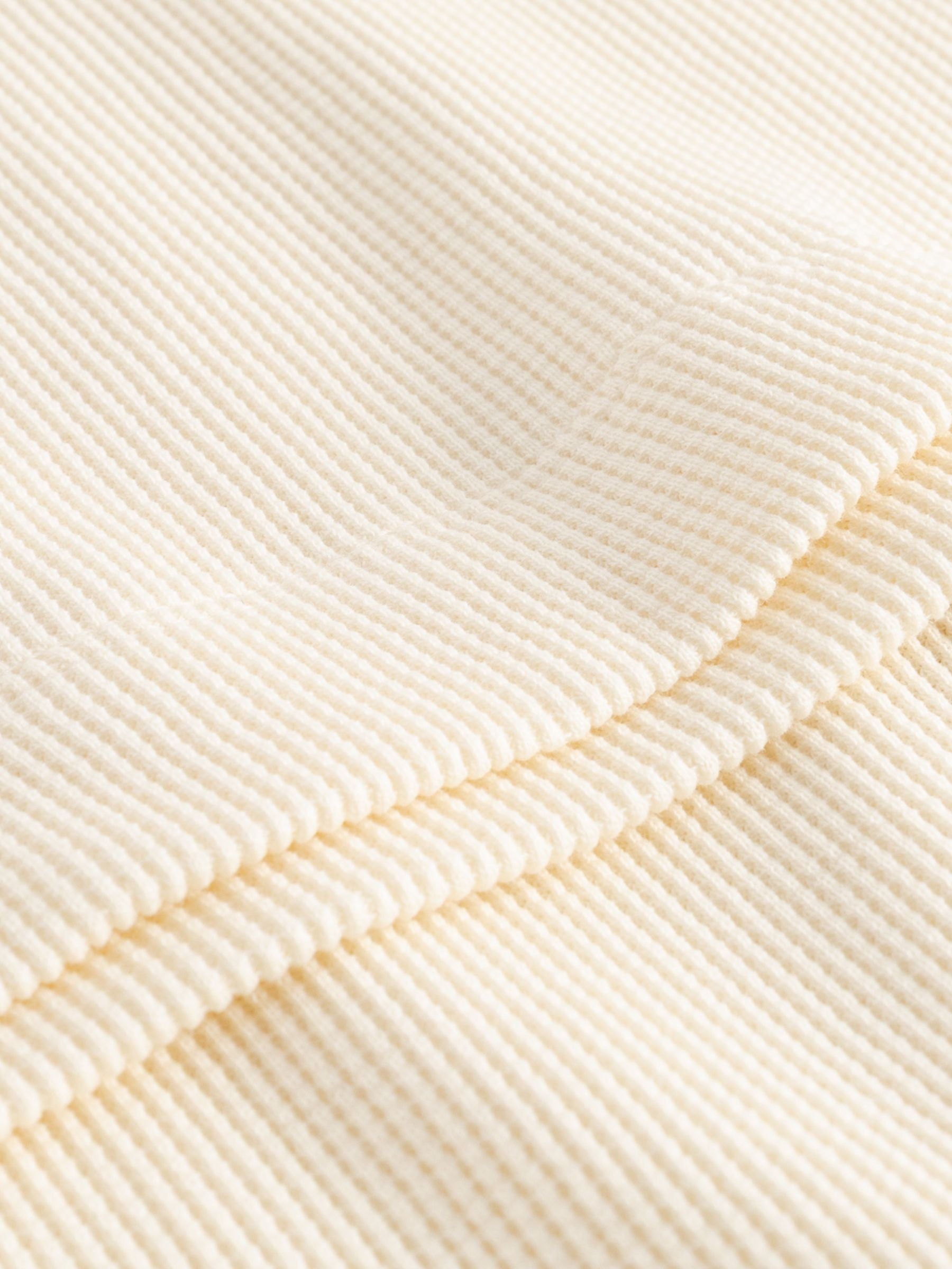 T-shirt Nykil in cotone goffrato écru | DEDICATED