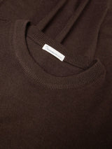 Regular merino knit crew neck Chocolate | KNOWLEDGE COTTON APPAREL