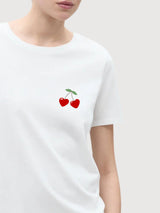 T-shirt Sara Cherry White | Re-Bello