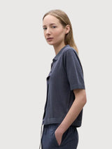 T-shirt Knitte Juniper Grey in Linen | Ecoalf