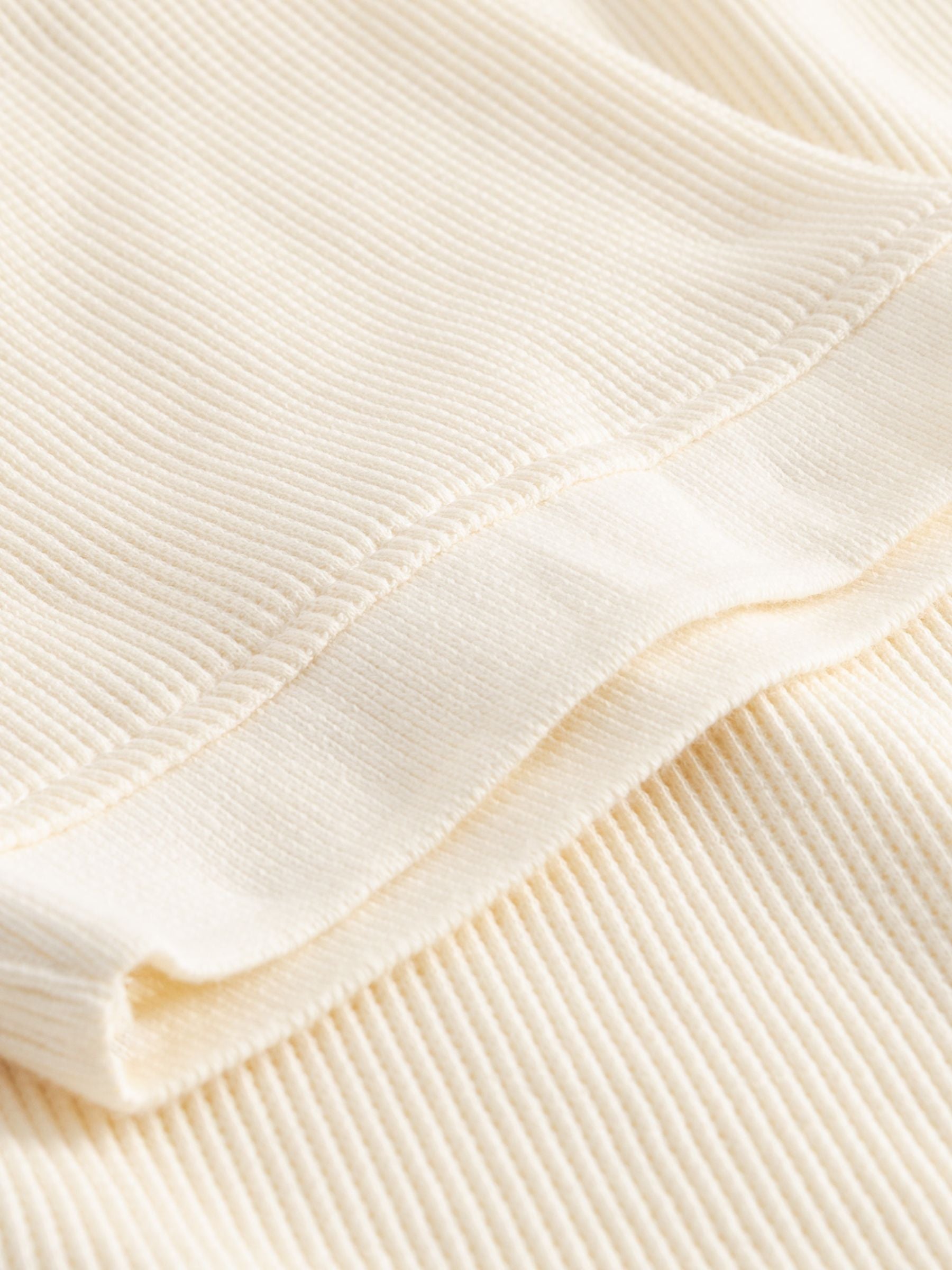 T-shirt Nykil in cotone goffrato écru | DEDICATED
