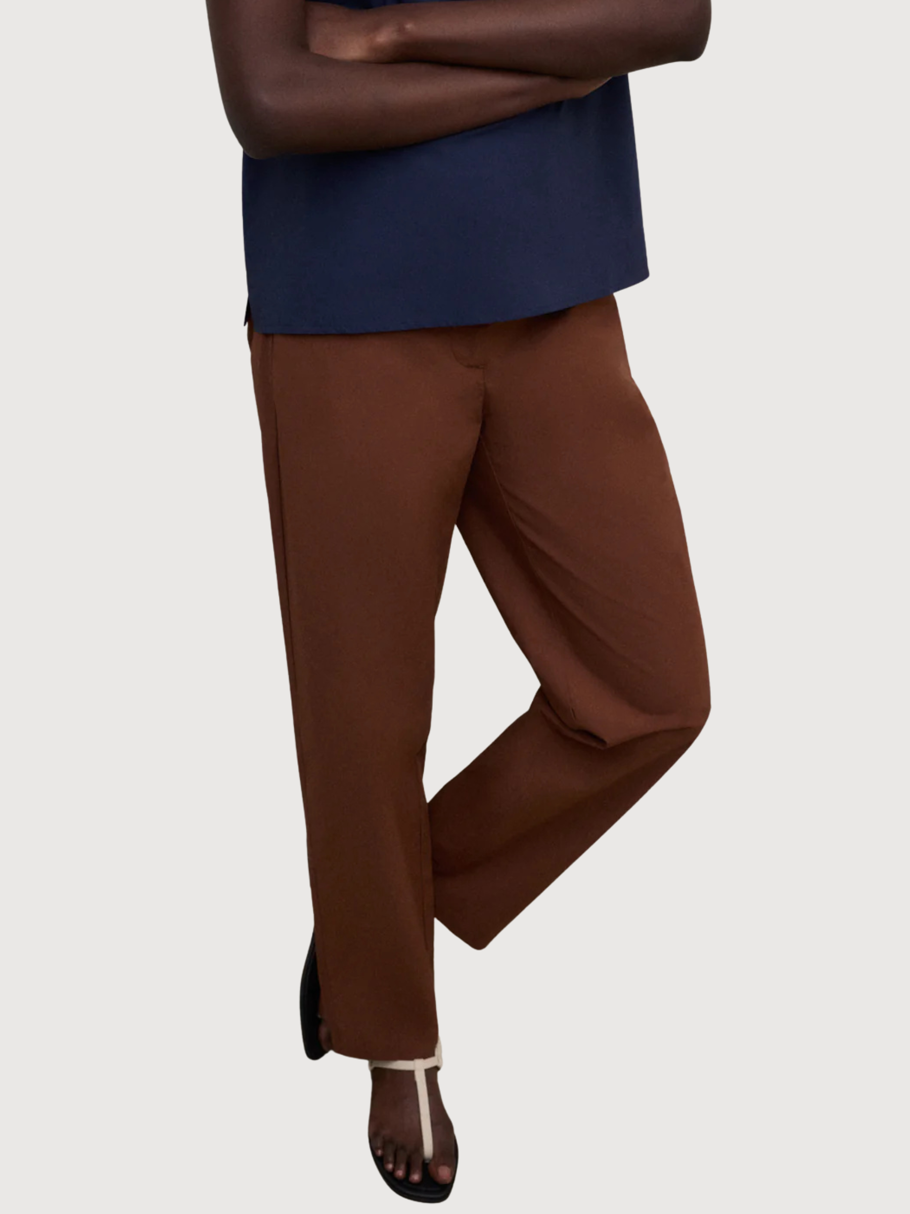 Pantaloni Laga Donna Cotone Ebony | Ecoalf