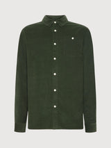 Organic Cotton Corduroy Shirt Forrest Night | KNOWLEDGE COTTON APPAREL