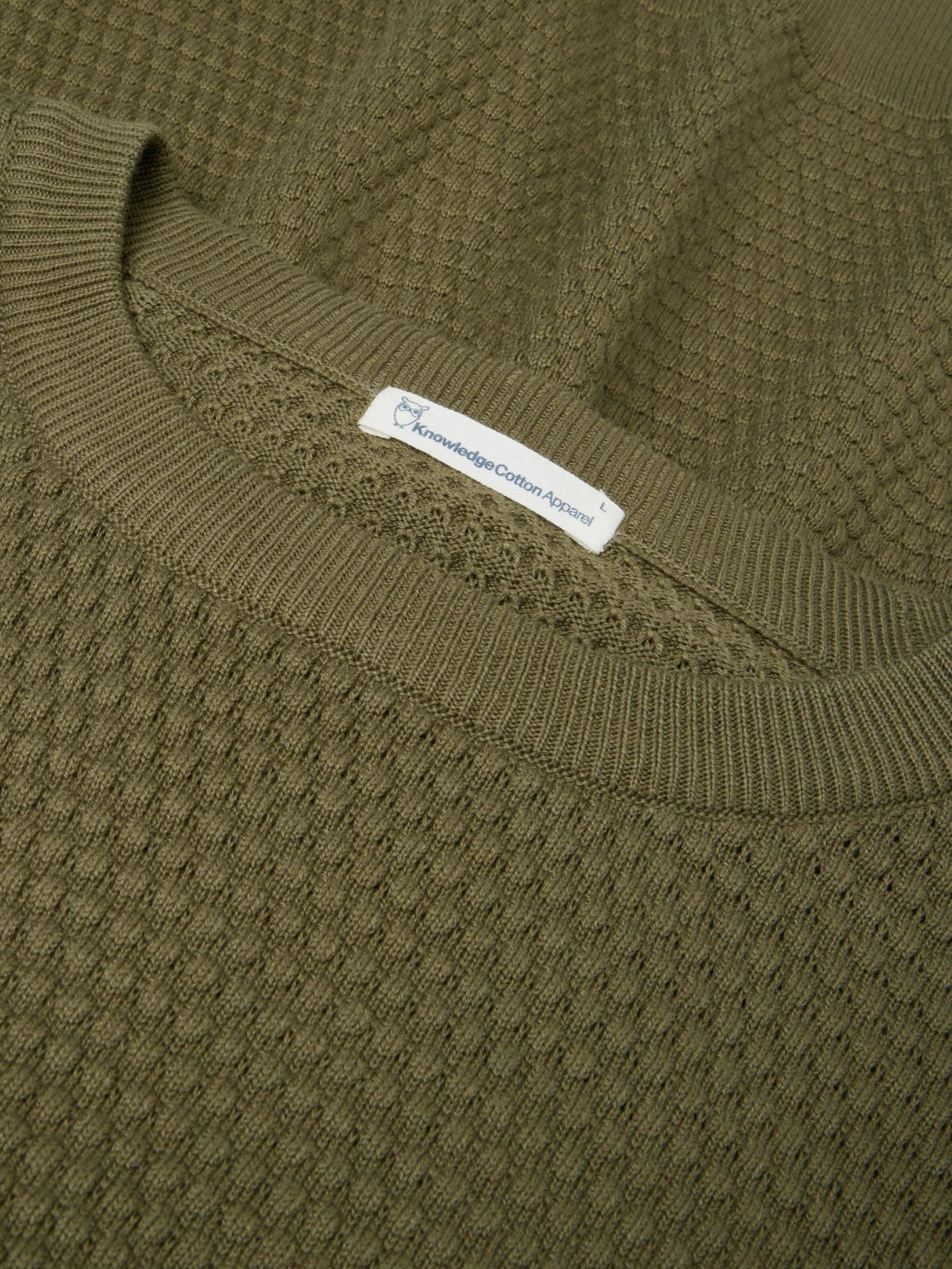Pullover Vagn Green Man | Knowledge Cotton Apparel
