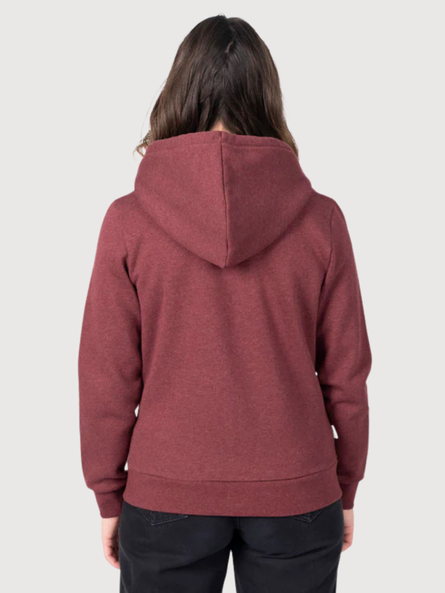 Sweatshirt Treehoodie Zip Damen Bordeaux Bio -Baumwolle | Nikin