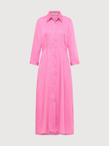 Midikleid aus Tencel in leuchtendem Orchideenton | Lanius