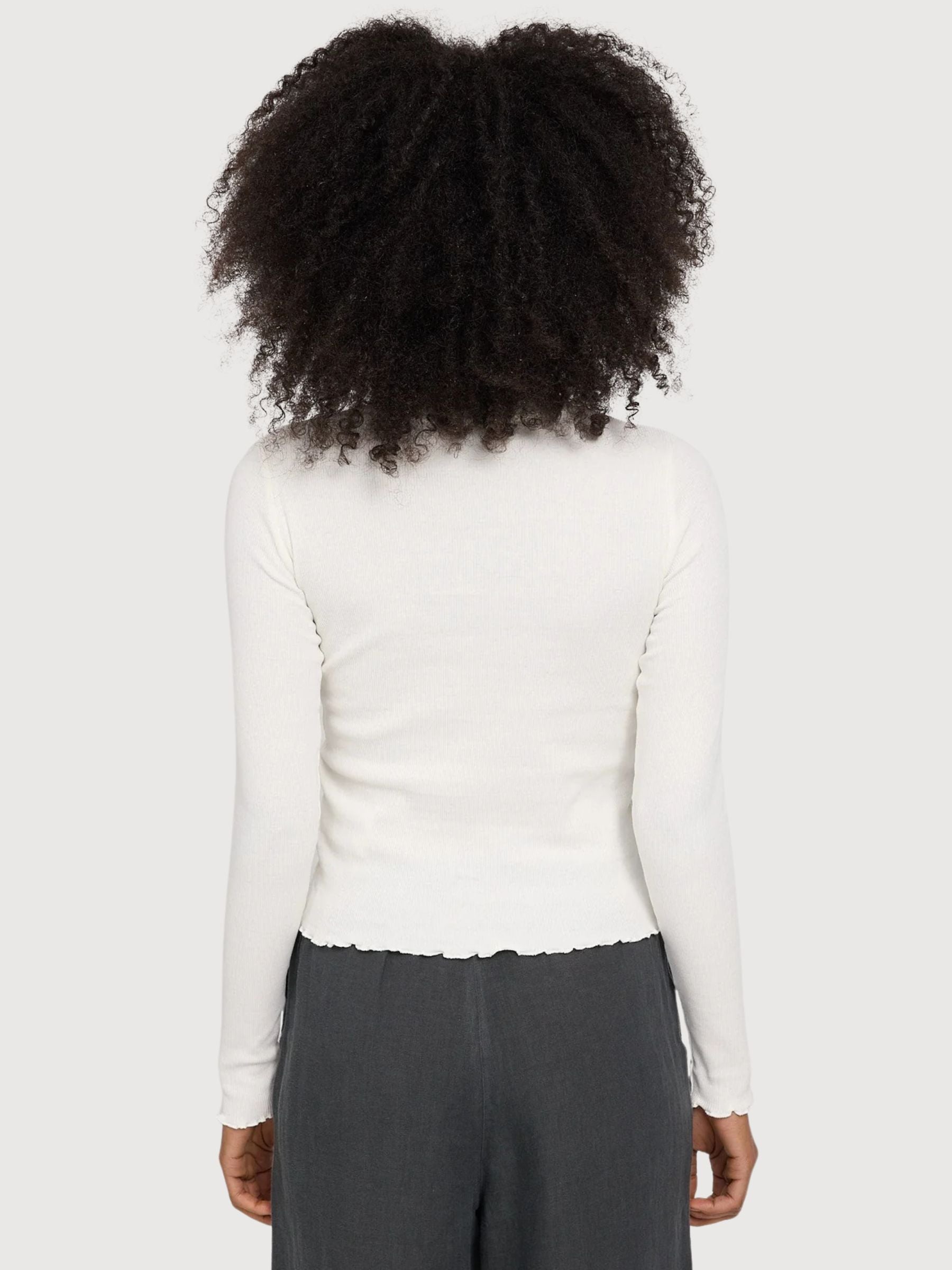Longsleeve Babylock Hems Woman Offwhite | Mazine