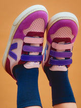 Kinder Schuh kleiner V-10 Multico-Petale in nachhaltigem Leder | Veja
