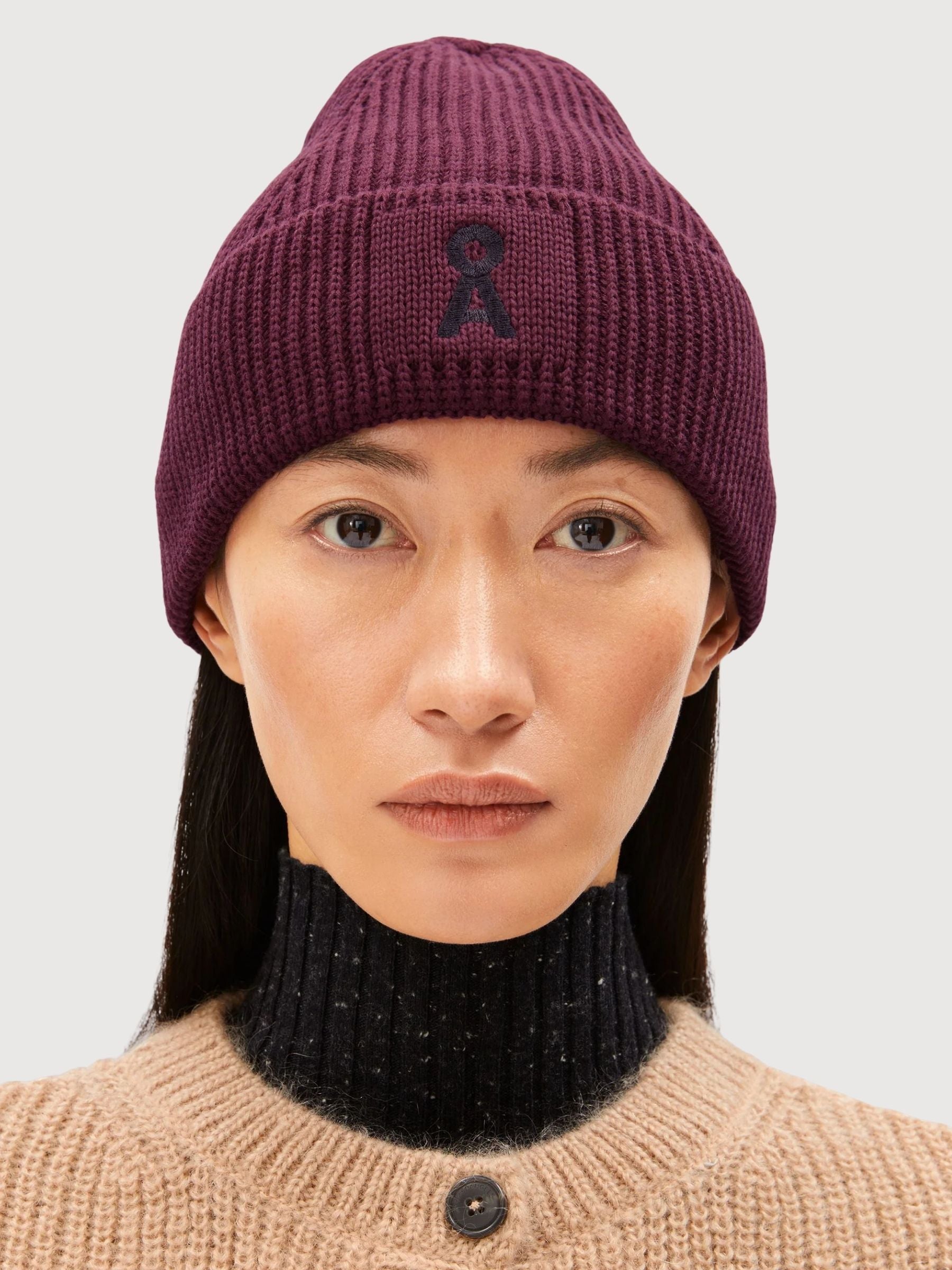 Beanie Iconic Nildaao Dark Purple | Armedangels
