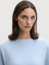 Shirt Evi Woman Azzuro Merino/Cotton | Stapf