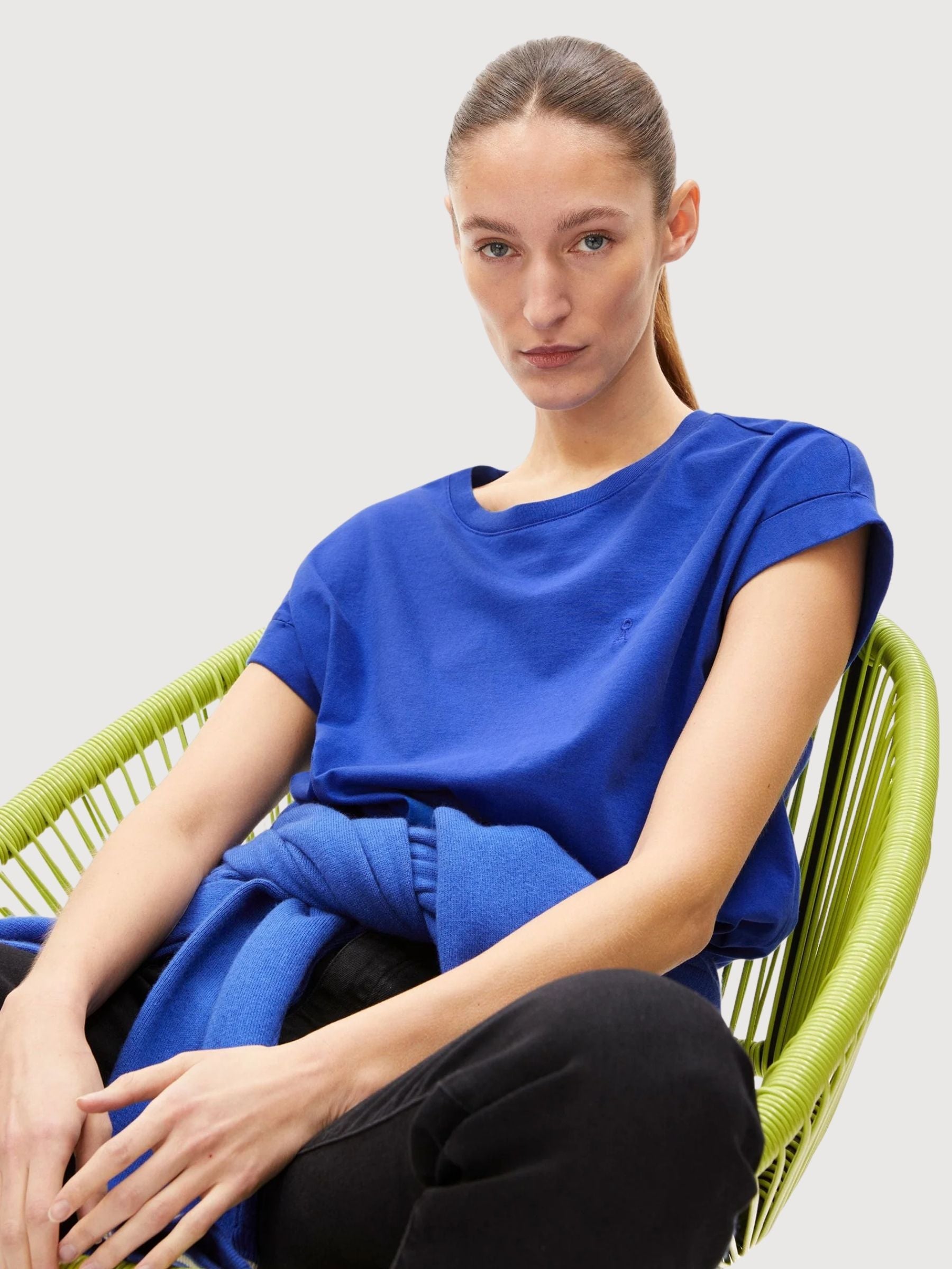 T-Shirt Idaara Stripes Dynamo Blue | Armedangels