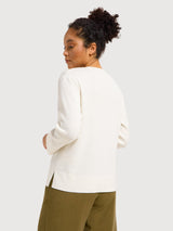 Pullover Weiß aus Bio-Baumwolle | Lanius