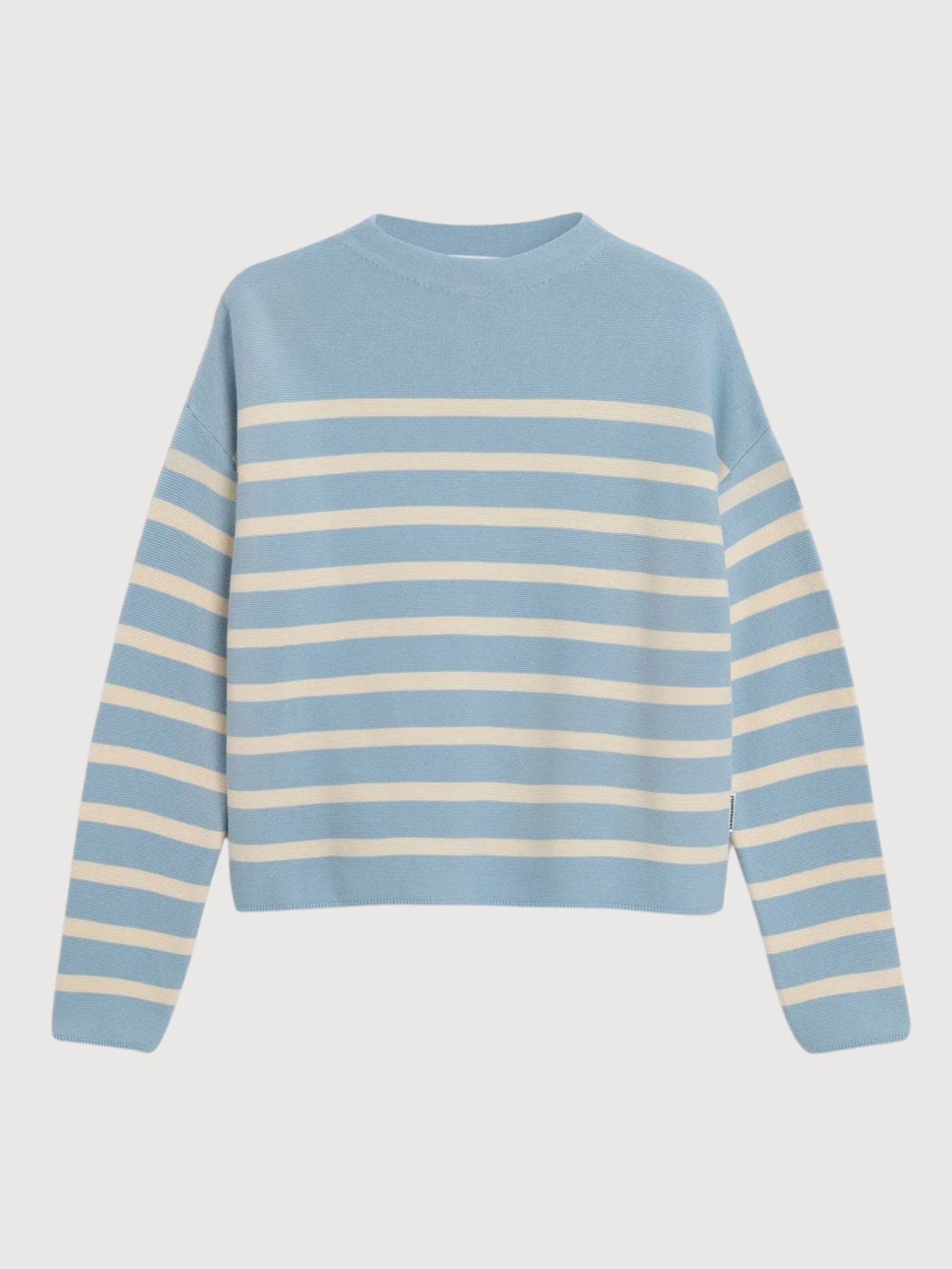 Knit Merinaa Stripes Blue Glow | Armedangels