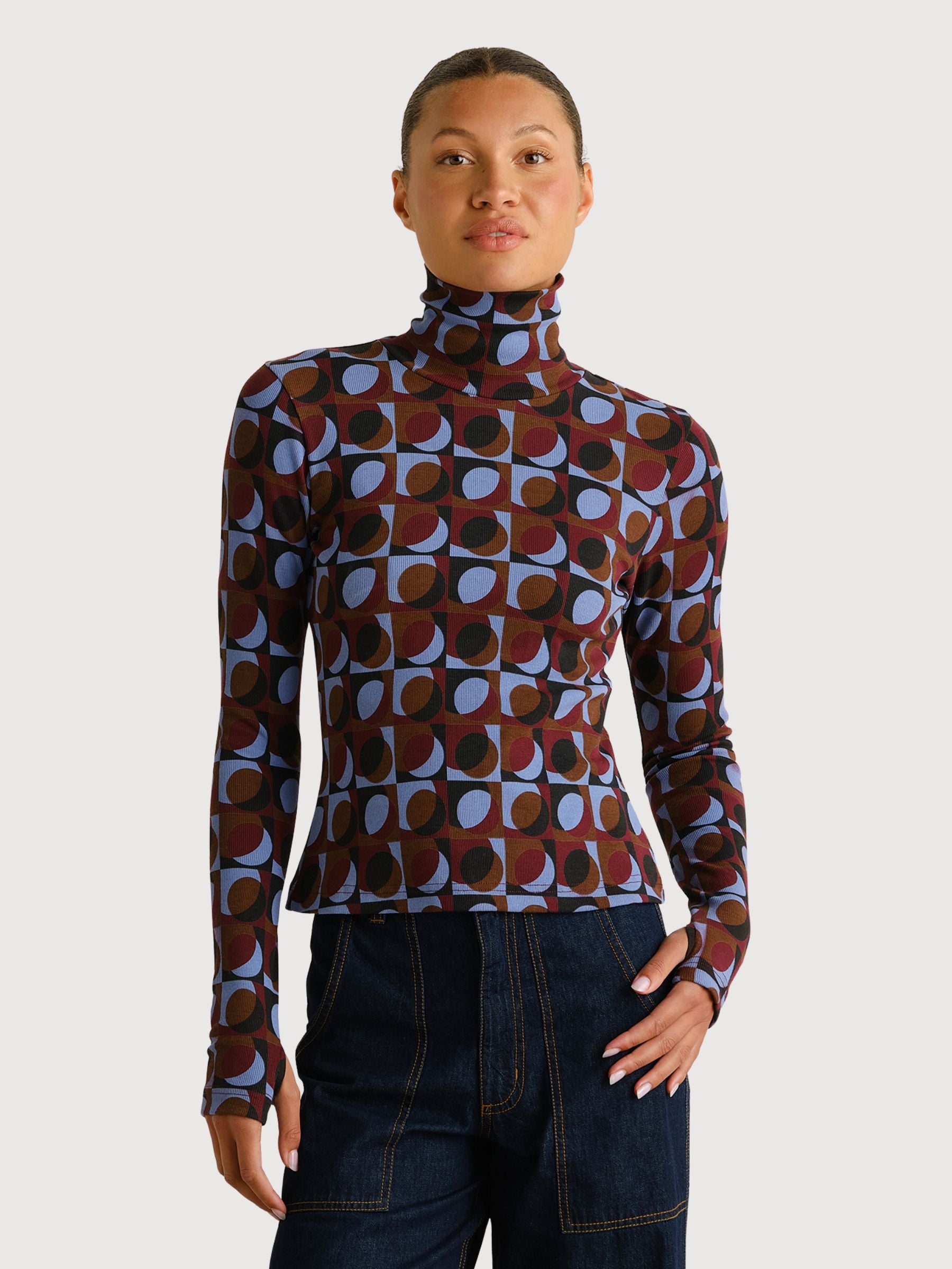 Rib Top Malma Retro Geo Multi Color | DEDICATED