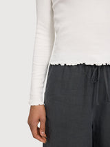 Longsleeve Babylock Hems Woman Offwhite | Mazine