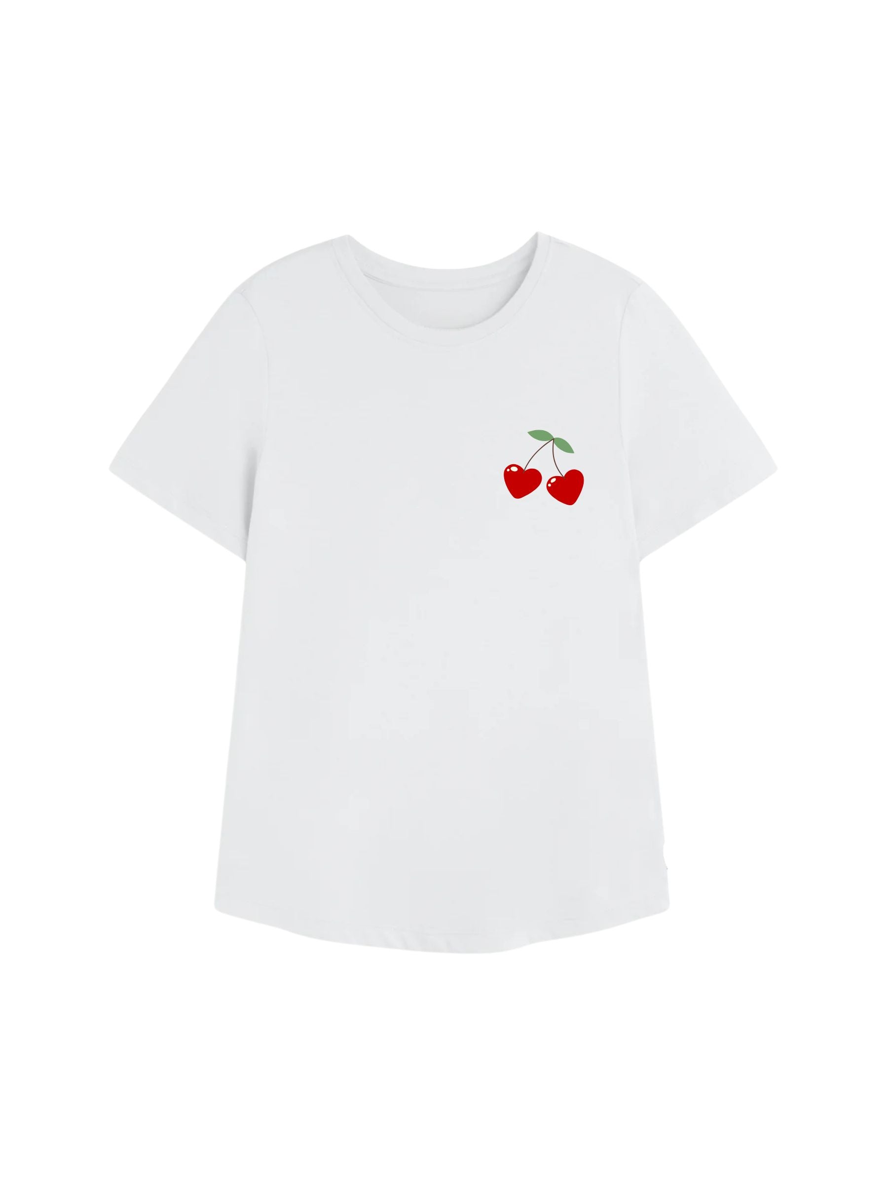 Sara T-shirt Cherry White | Re-Bello