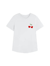 T-shirt Sara Cherry White | Re-Bello